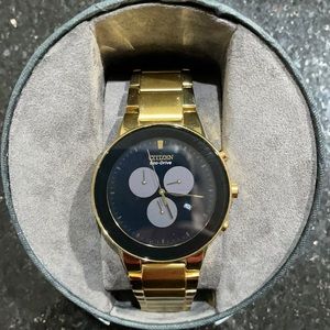 Men's Citizen Eco-Drive Gold-Tone Axiom Watch